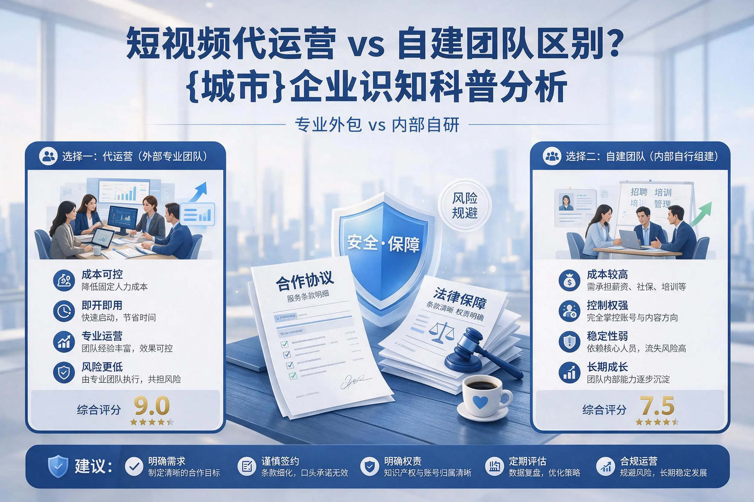 短视频代运营与自建团队区别?克孜勒苏企业认知科普分析