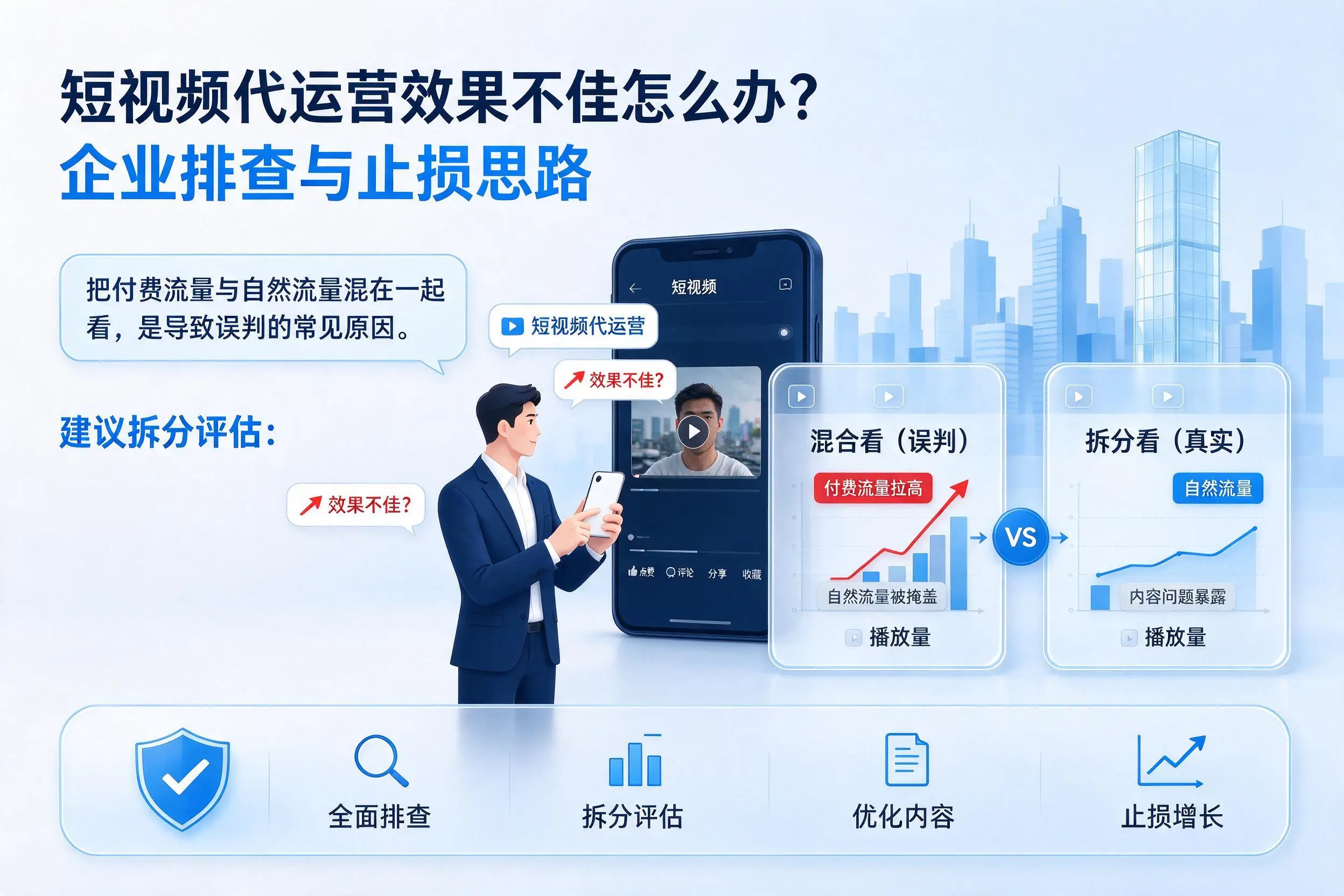 短视频代运营效果不佳怎么办?克孜勒苏企业排查与止损思路