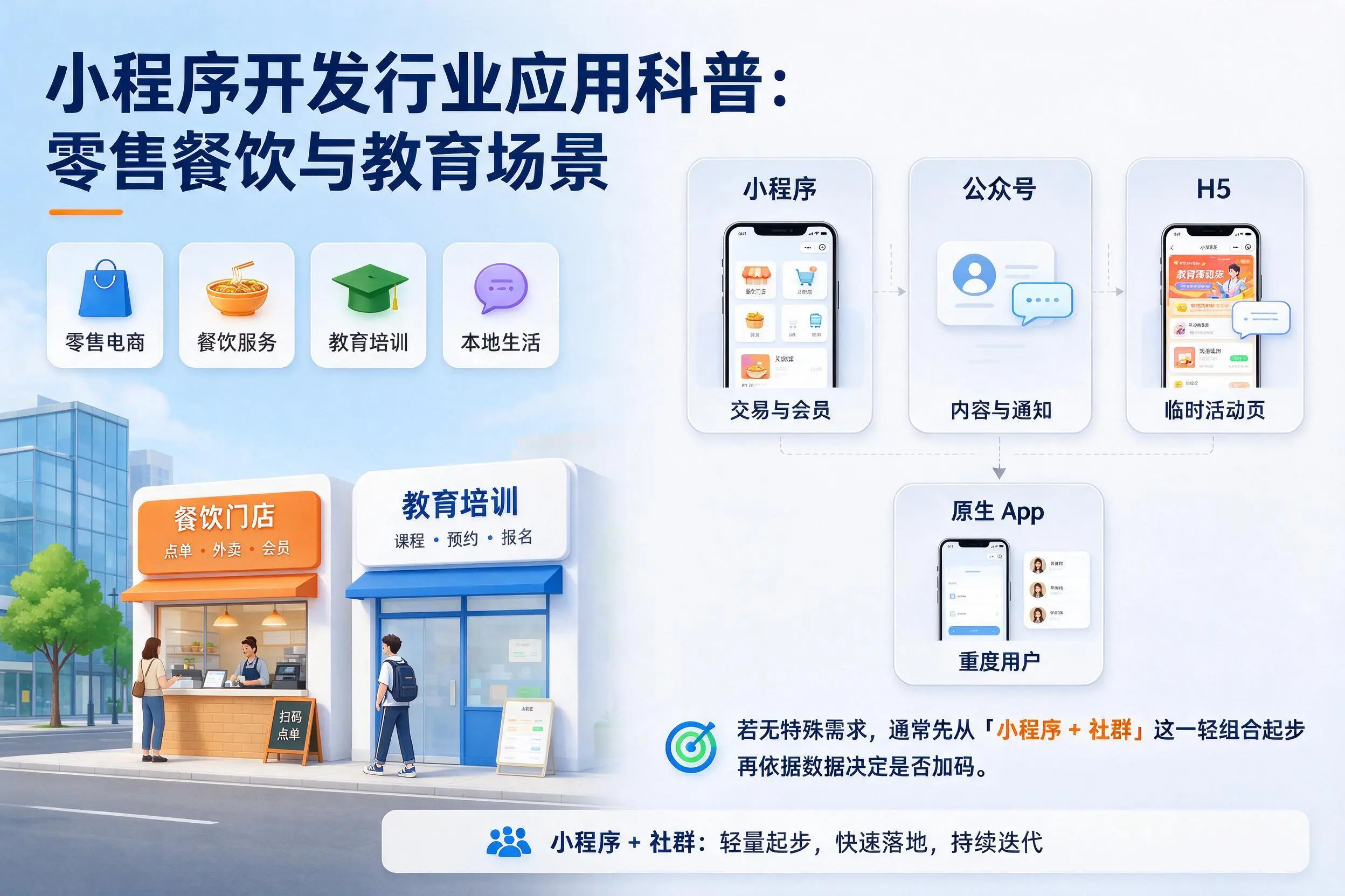 克孜勒苏小程序开发行业应用科普:零售餐饮与教育场景