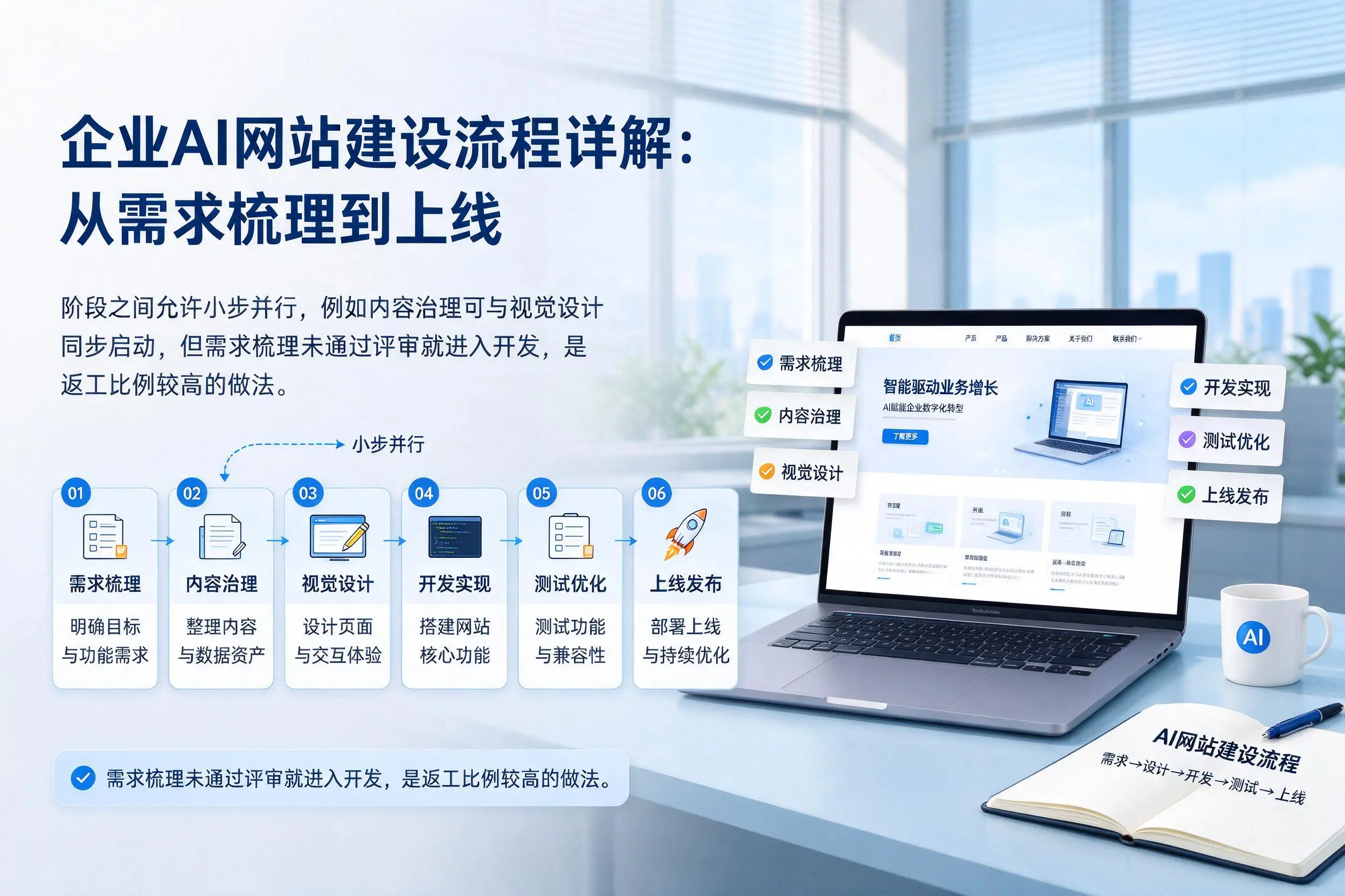 克孜勒苏企业AI网站建设流程详解：从需求梳理到上线