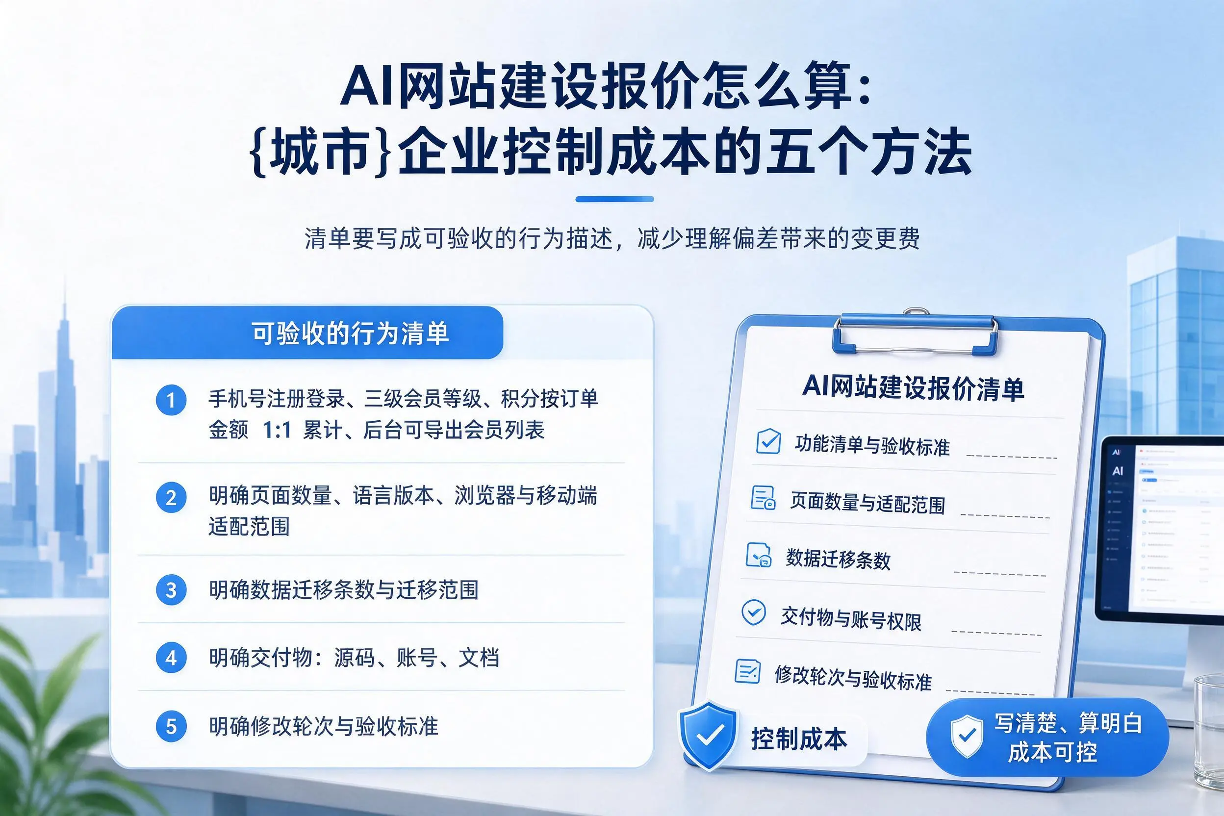 AI网站建设报价怎么算：克孜勒苏企业控制成本的五个方法